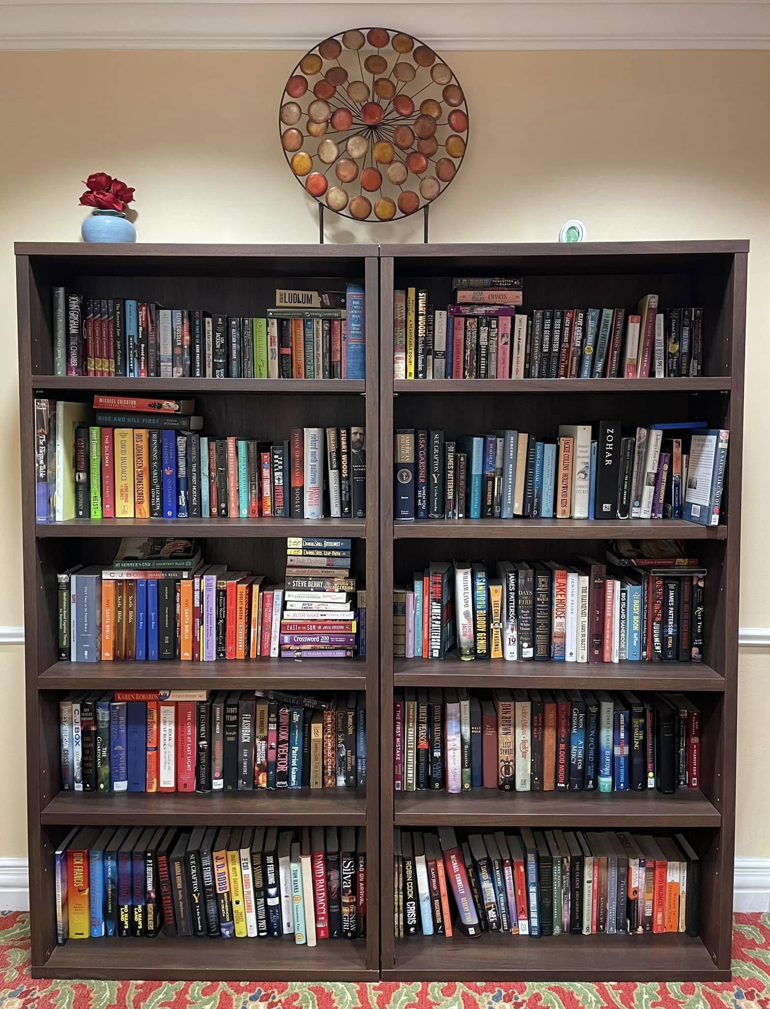 Library shelves at Advinia Care Naples