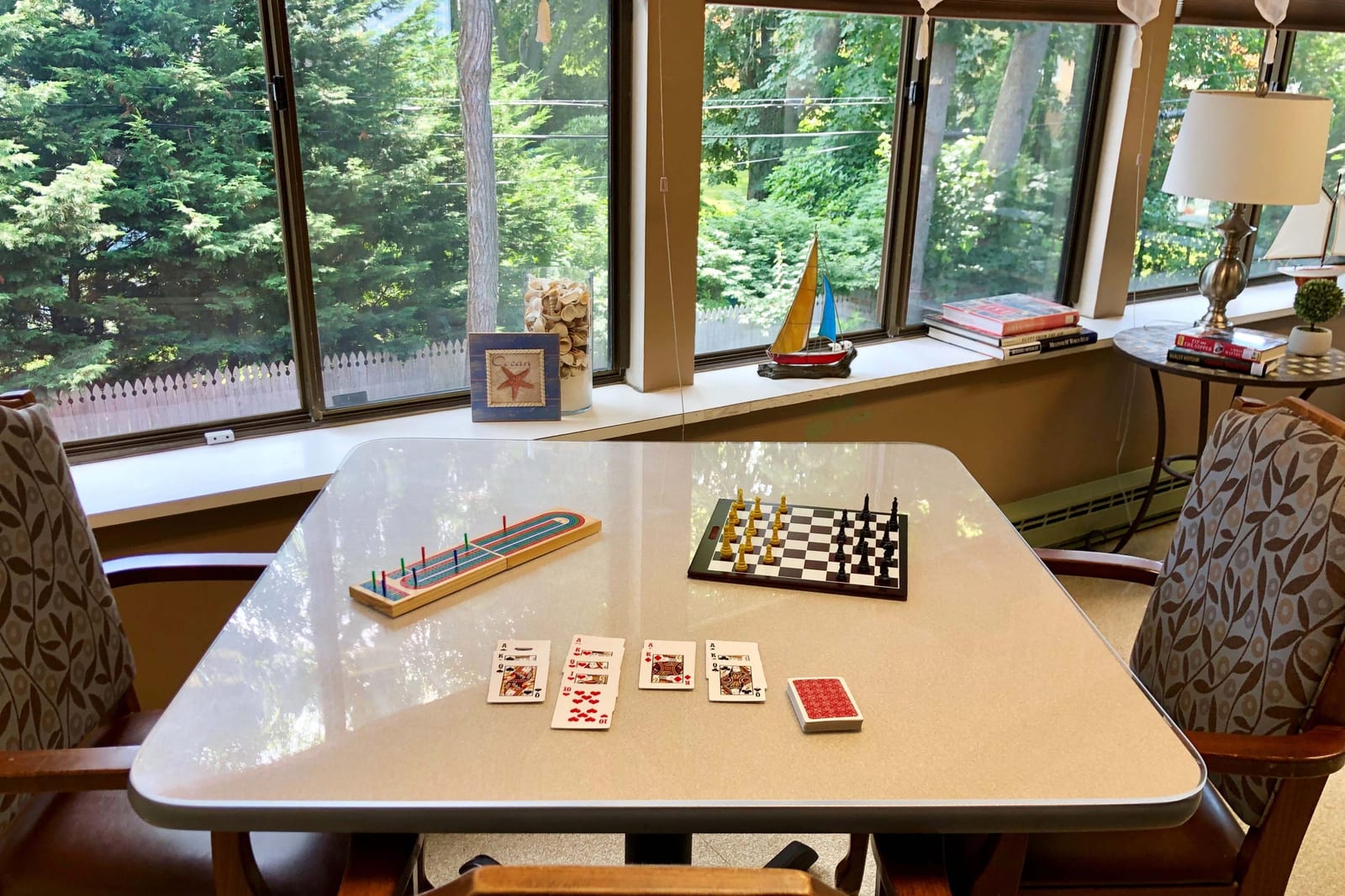 Games activity table at Advinia Care Newport