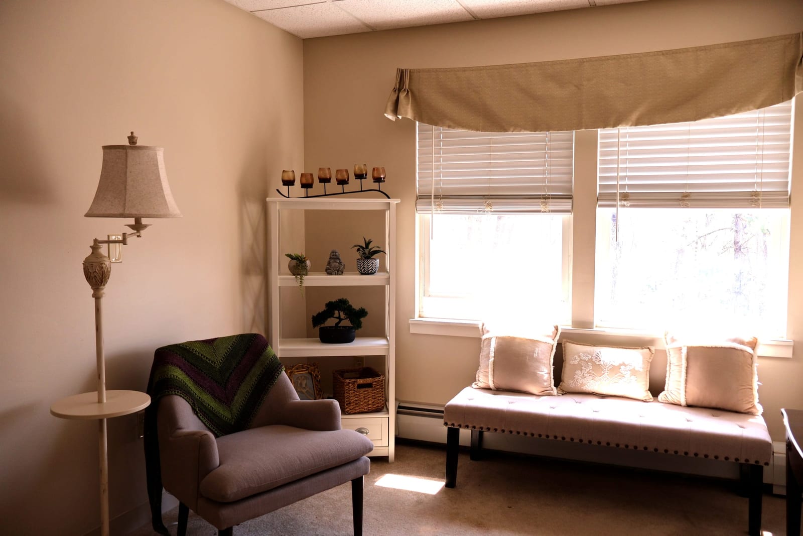 Assisted living apartment living room at Advinia Care Northbridge
