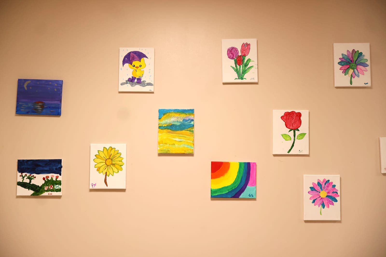 Resident art wall at Advinia Care Oakland Grove