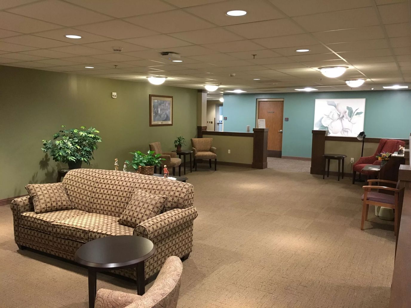 Lobby lounge at Advinia Care Orchard View