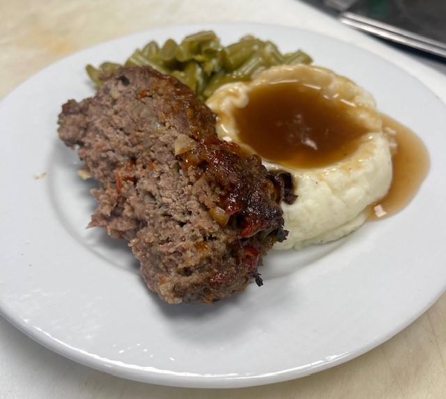 Dining meatloaf at Advinia Care Paddock Ridge