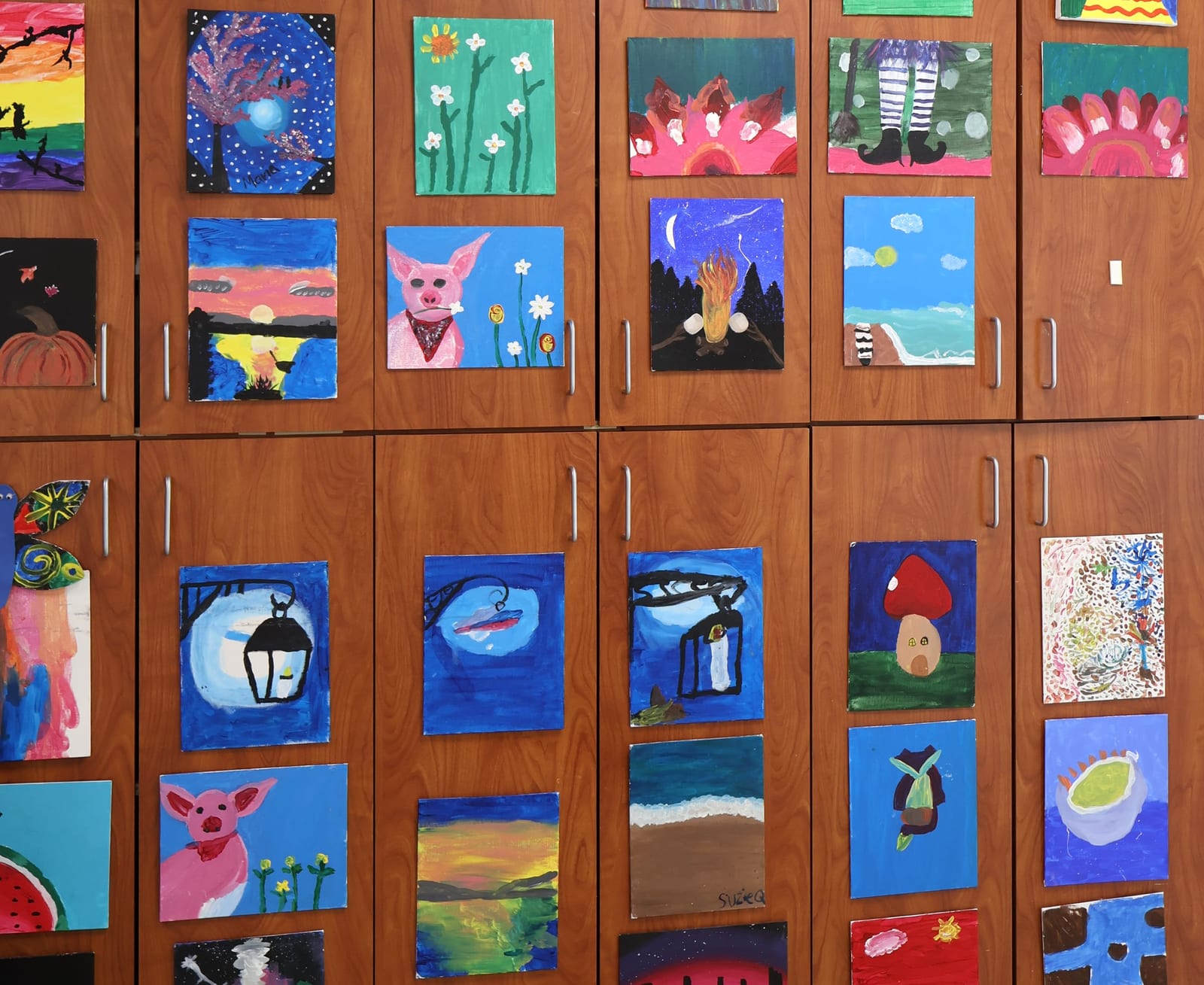 Intergenerational program artwork at Advinia Care Pawtucket